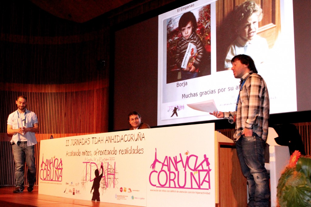 Borja Rey y Javier Estévez durante una charla realizada para ANHIDACORUÑA